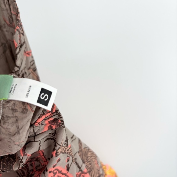 Maaji Multiprint Tiered Racerback Boho Mini Dress Mixed Print Swim Cover Small - Picture 8 of 9